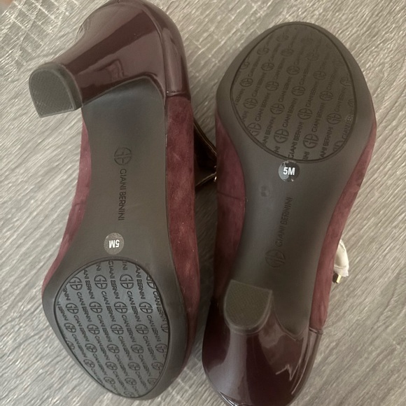Giani Bernini Burgundy Mary Jane Women's Shoes - Picture 5 of 7